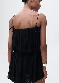 Gathered balloon dress