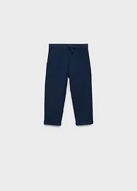 Straight-fit cotton pants