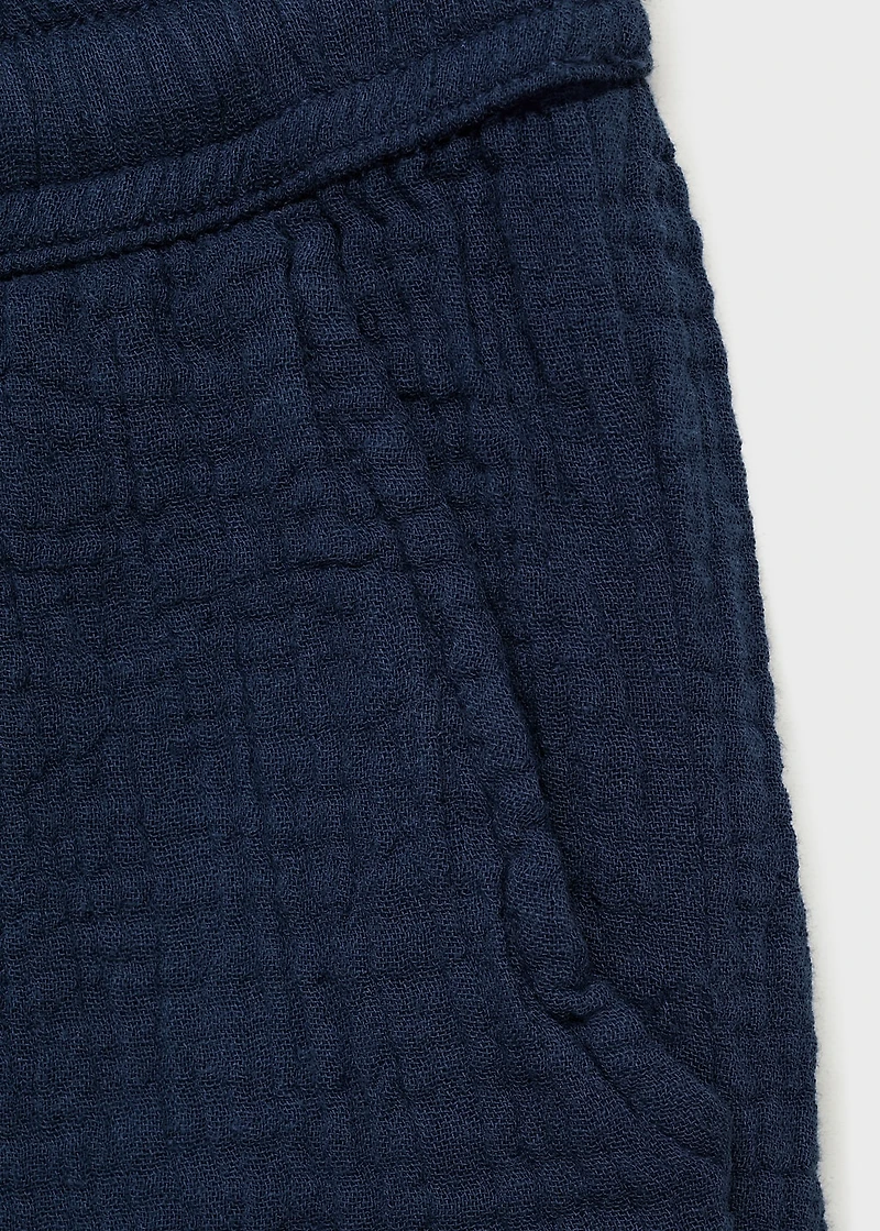 Straight-fit cotton pants