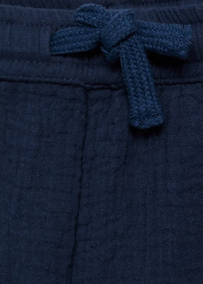 Straight-fit cotton pants