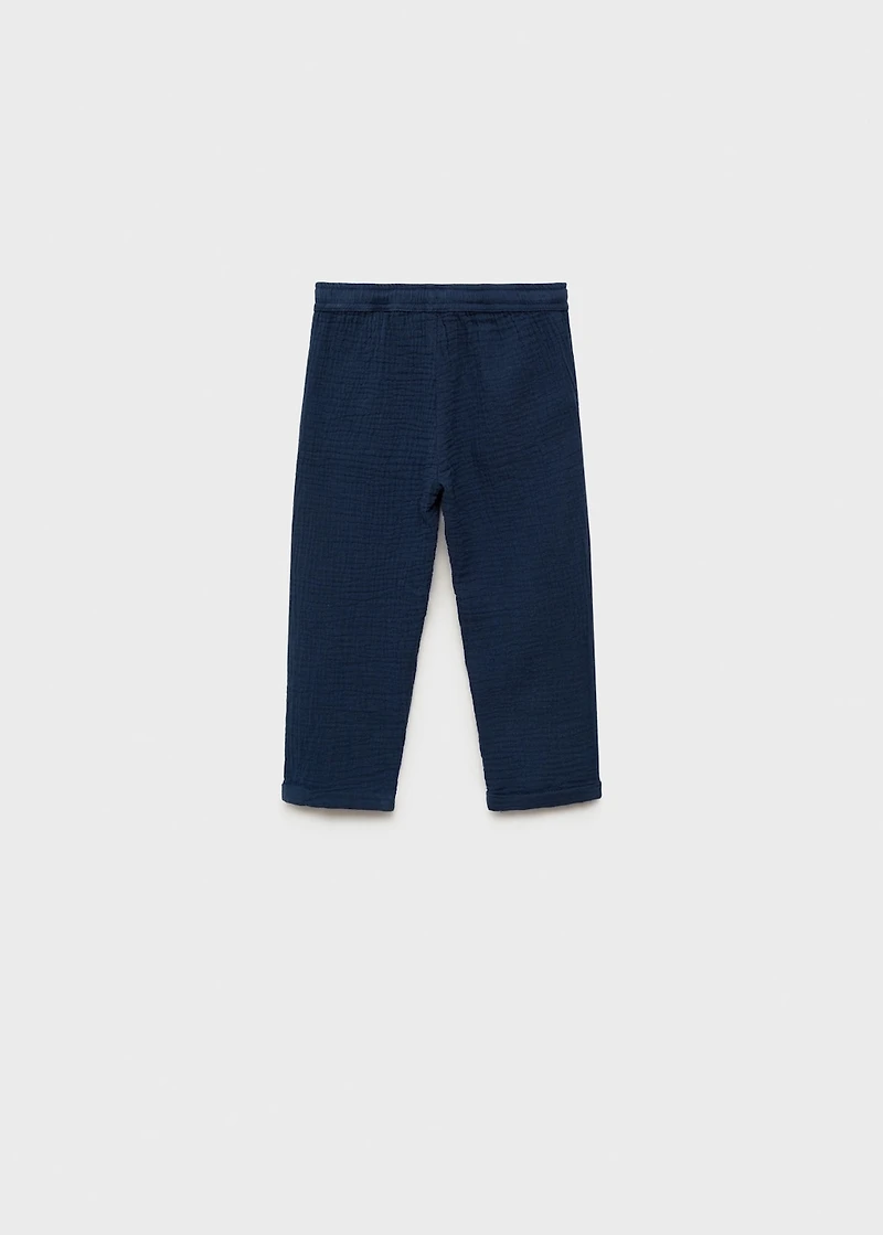 Straight-fit cotton pants