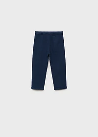 Straight-fit cotton pants