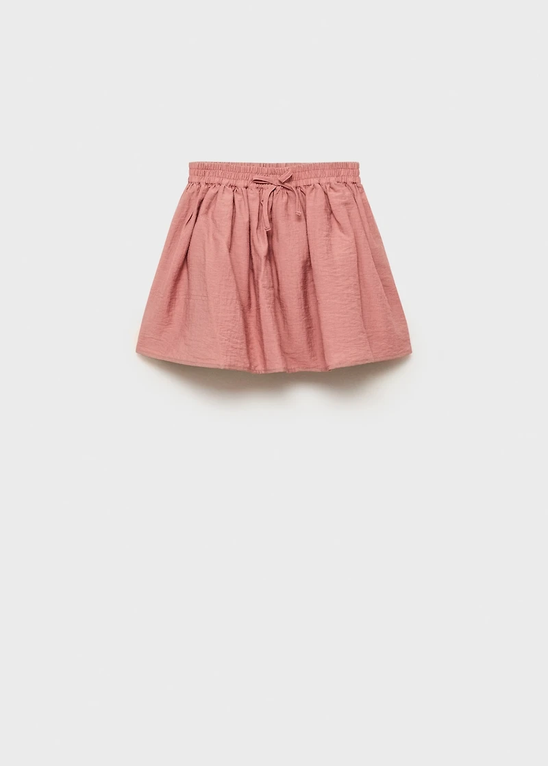 Linen skirt with elastic waist
