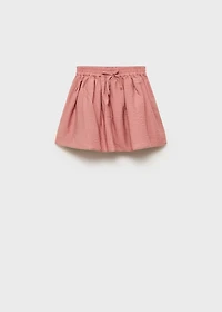 Linen skirt with elastic waist