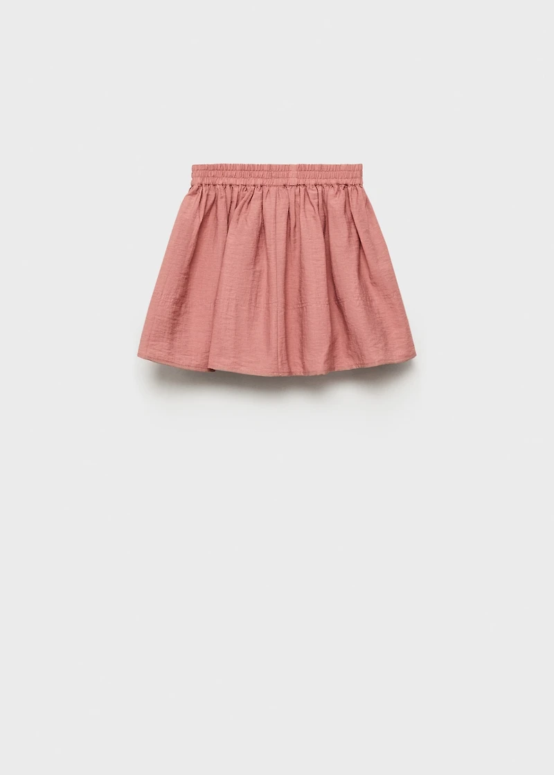 Linen skirt with elastic waist