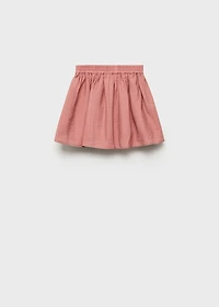Linen skirt with elastic waist