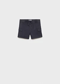 Drawstring cargo Bermuda shorts