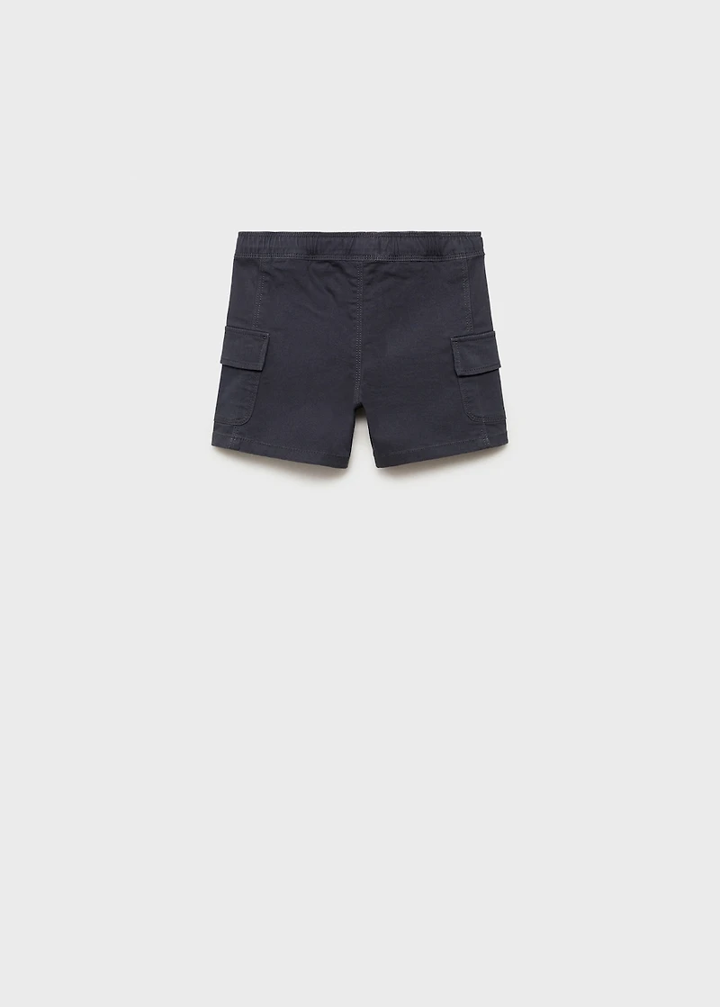 Drawstring cargo Bermuda shorts