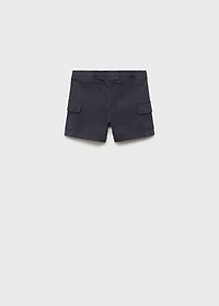 Drawstring cargo Bermuda shorts