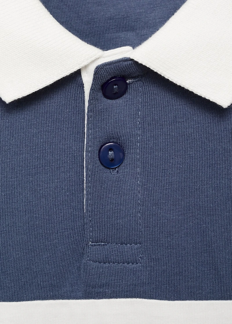 Striped cotton polo shirt