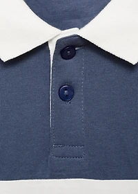 Striped cotton polo shirt