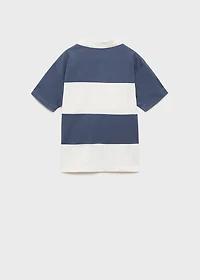 Striped cotton polo shirt