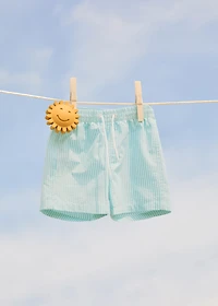 Striped drawstring swimsuit