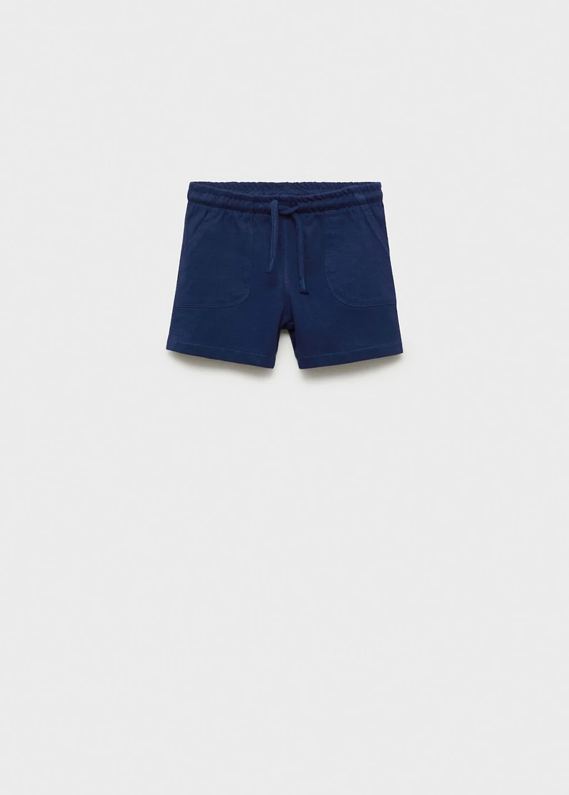 Cotton shorts with drawstring