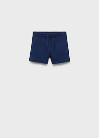 Cotton shorts with drawstring
