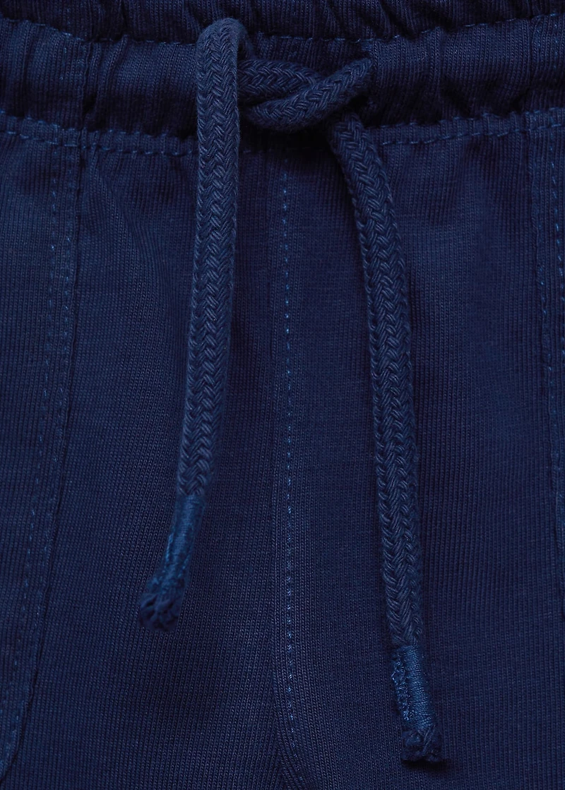 Cotton shorts with drawstring