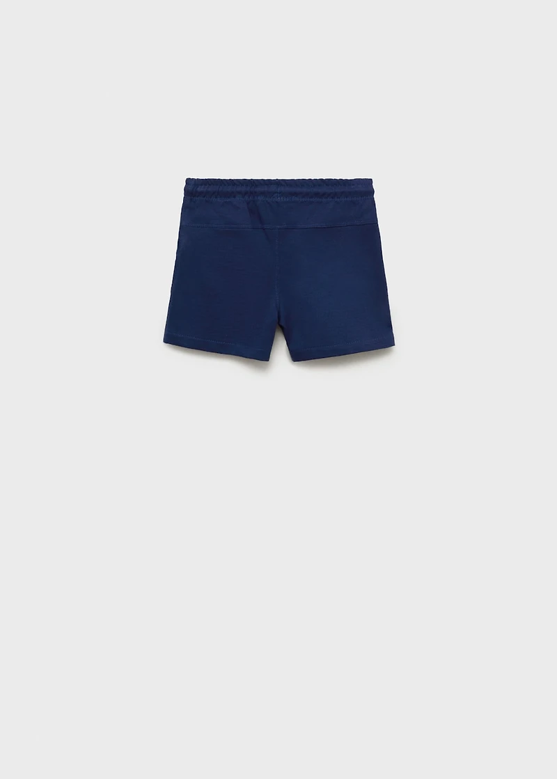 Cotton shorts with drawstring