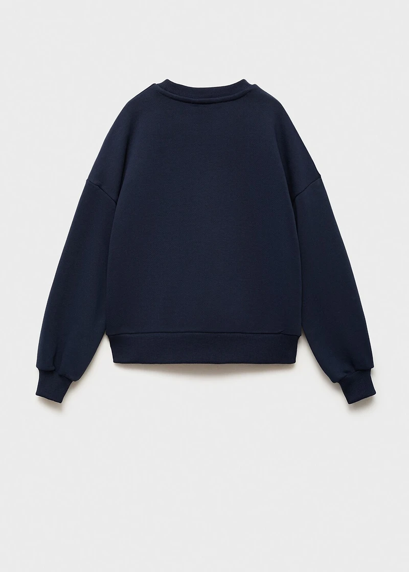 Embroidered floral cotton sweatshirt