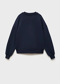 Embroidered floral cotton sweatshirt