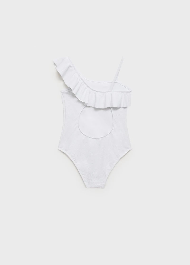 Asymmetric ruffle swimsuit