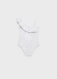 Asymmetric ruffle swimsuit