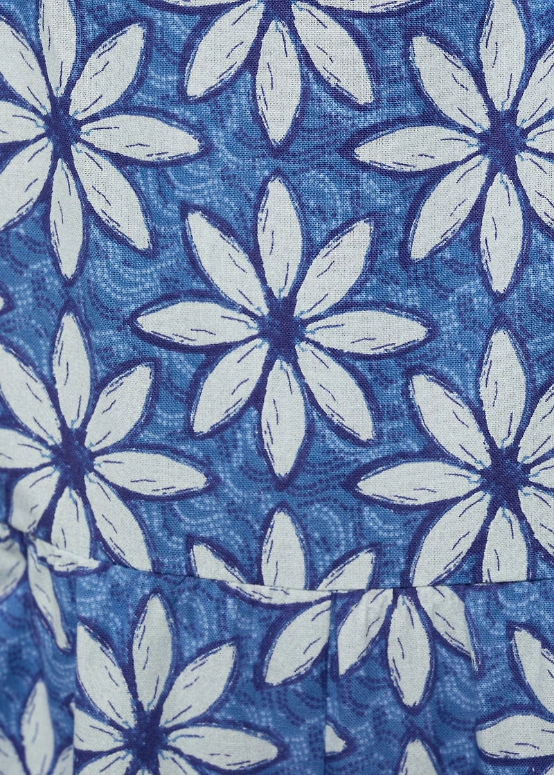 Floral jumpsuit with back opening