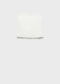 Ruched strapless top