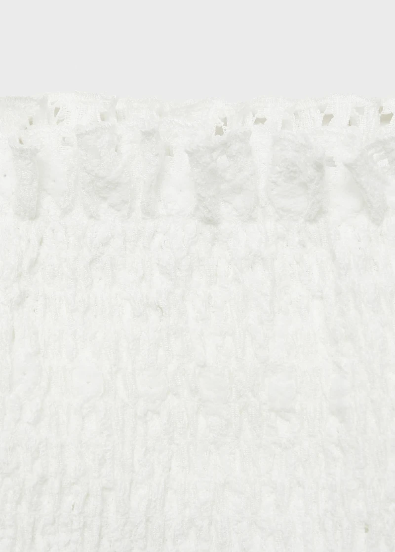 Ruched strapless top