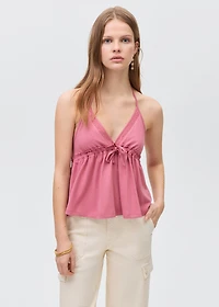 Ruffled top with bow