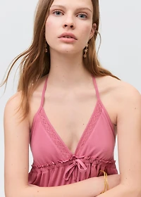 Ruffled top with bow