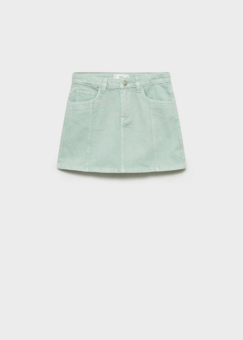 Denim short skirt