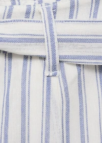 Striped cotton shorts