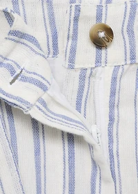 Striped cotton shorts