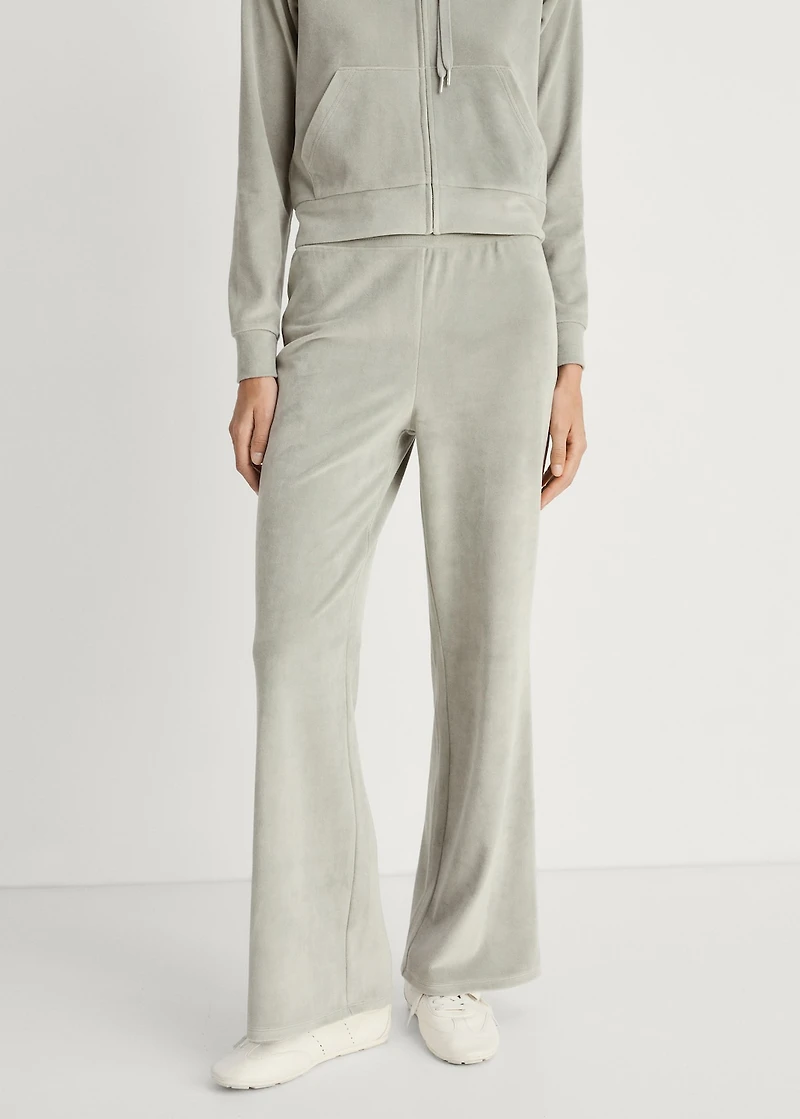 Soft-touch velour pants