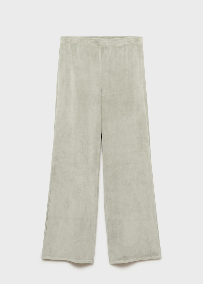 Soft-touch velour pants