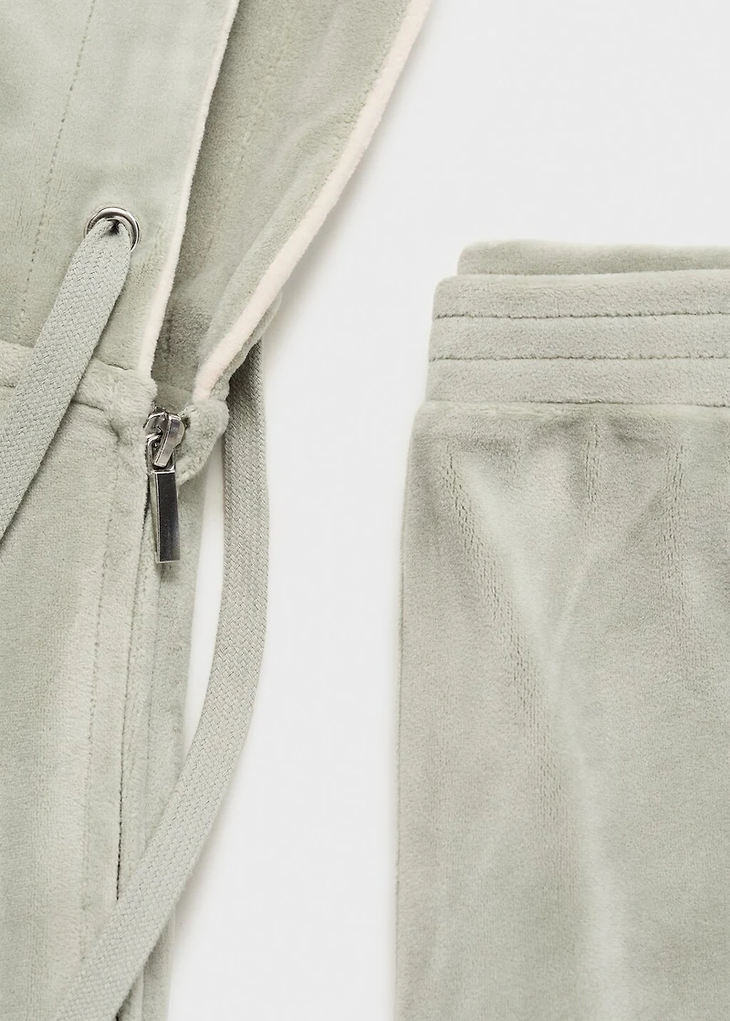 Soft-touch velour pants