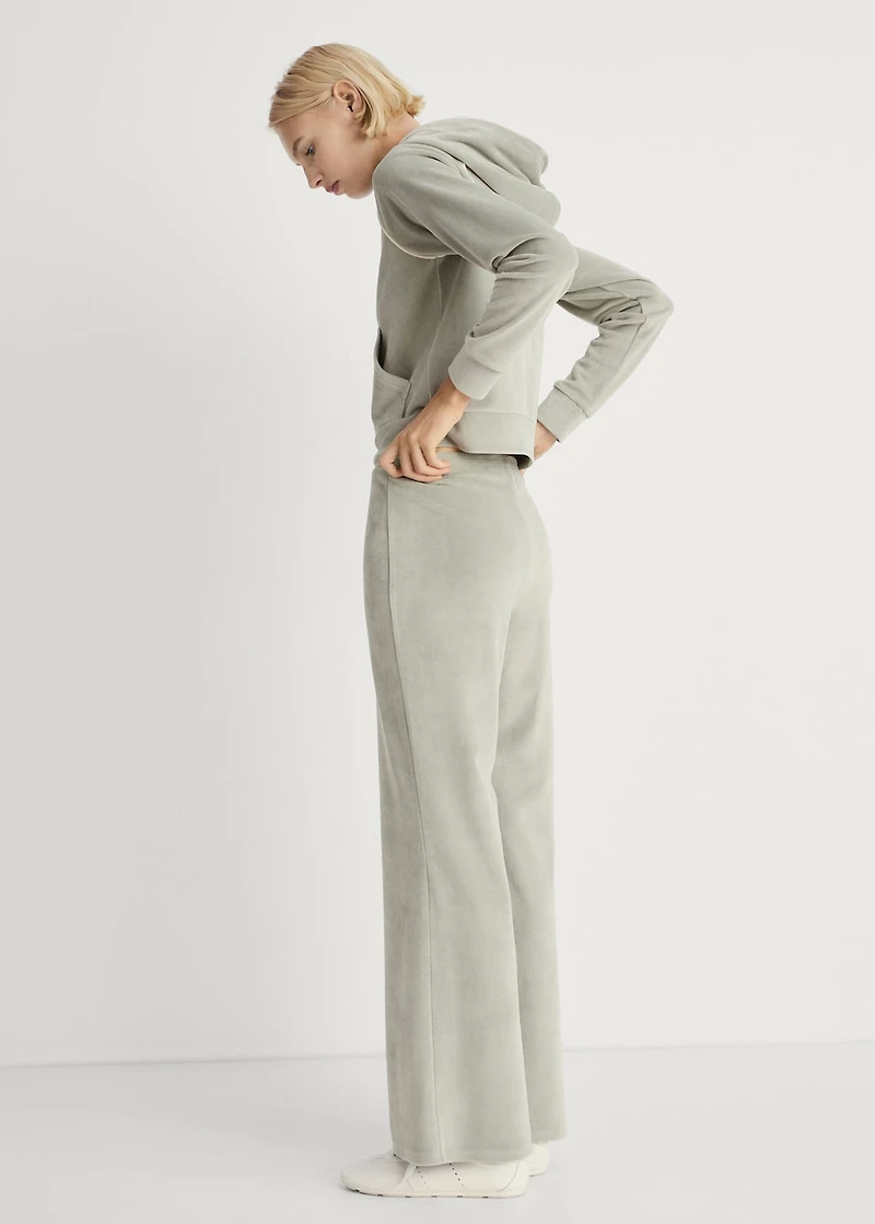 Soft-touch velour pants