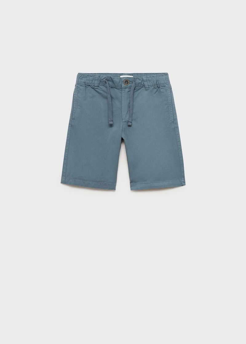 Elastic waist Bermuda shorts
