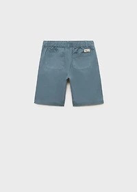Elastic waist Bermuda shorts