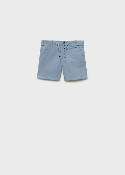 Cotton shorts with drawstring