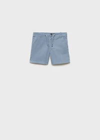 Cotton shorts with drawstring