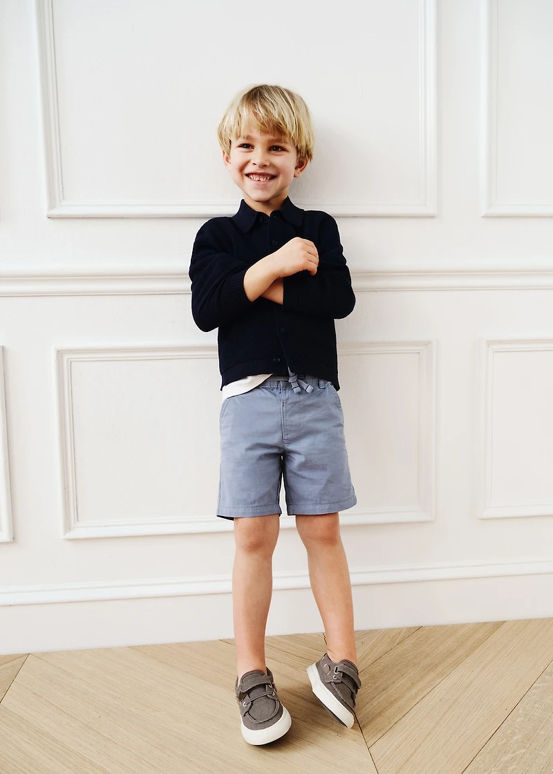 Cotton shorts with drawstring