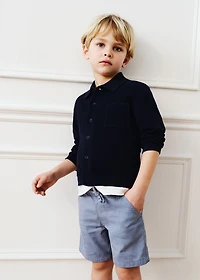 Cotton shorts with drawstring