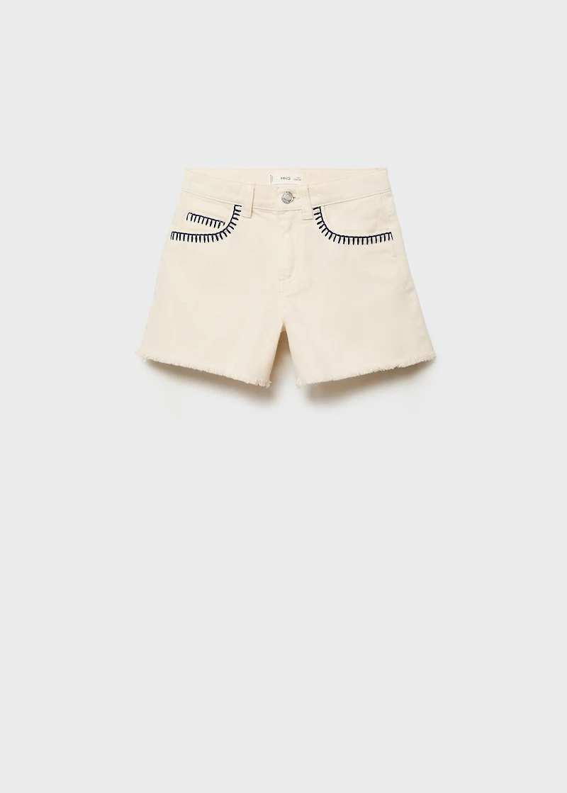Shorts with embroidered detail