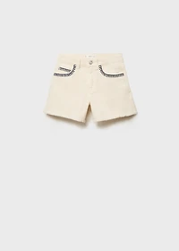 Shorts with embroidered detail
