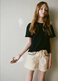 Shorts with embroidered detail