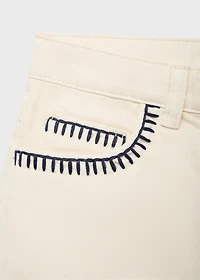 Shorts with embroidered detail