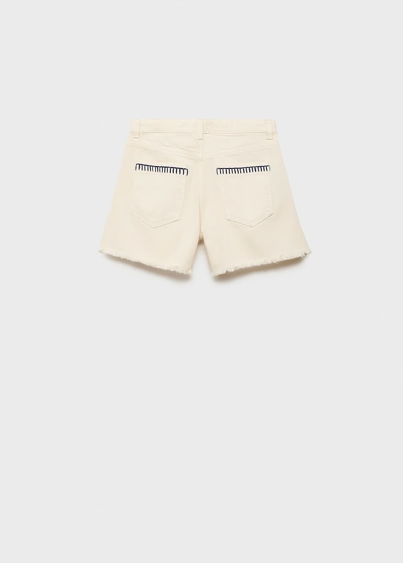 Shorts with embroidered detail