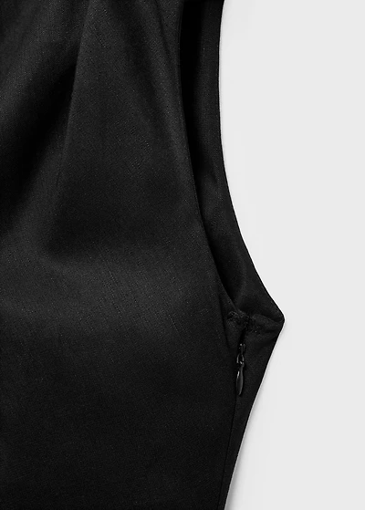 Asymmetrical linen dress