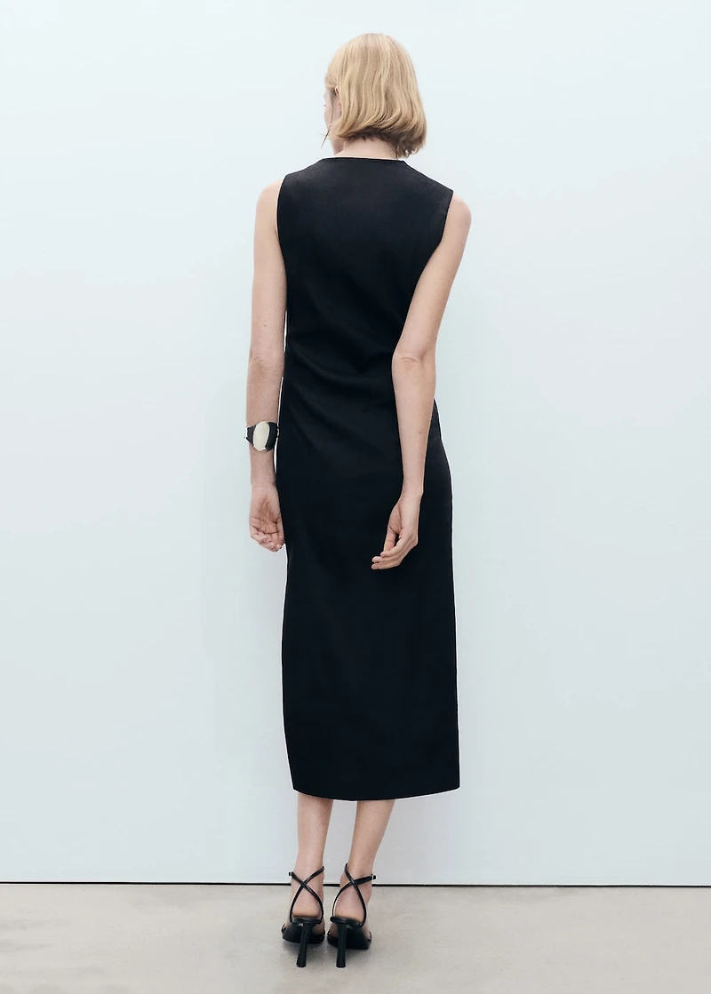 Asymmetrical linen dress